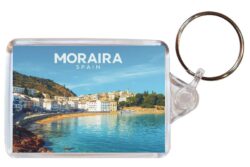 Moraira - Spain - Artistic Double Sided Large Keyring 26S1