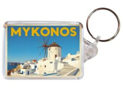 Mykonos - Greece - Artistic Double Sided Large Keyring 26F1