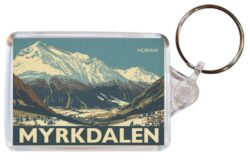 Myrkdalen - Norway - Artistic Double Sided Large Keyring 26N1
