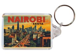 Nairobi - Kenya - Artistic Double Sided Large Keyring 26K1