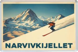 Narvikfjellet - Norway - Artistic Jumbo Fridge Magnet 26N1
