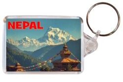 Nepal - Artistic Double Sided Large Keyring 26N1
