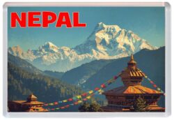 Nepal - Artistic Jumbo Fridge Magnet 26N1