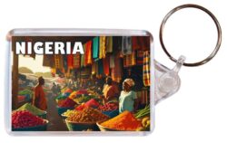 Nigeria - Artistic Double Sided Large Keyring 26N1
