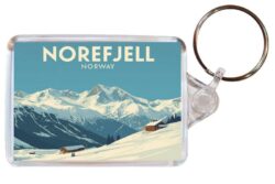 Norefjell - Norway - Artistic Double Sided Large Keyring 26N1