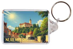 Nuremberg - Germany - Artistic Double Sided Large Keyring 26F1