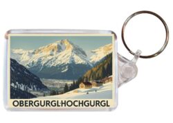 Obergurgl-Hochgurgl - Austria - Artistic Double Sided Large Keyring 26A1