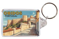 Obidas - Portugal - Artistic Double Sided Large Keyring 26P1