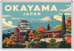 Okayama - Japan - Artistic Jumbo Fridge Magnet 26J1