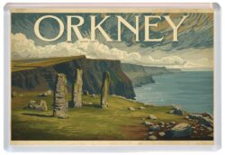 Orkney - Scotland - Artistic Jumbo Fridge Magnet 26S1