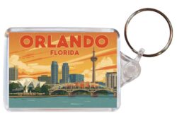 Orlando - USA - Artistic Double Sided Large Keyring 26US1