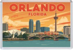Orlando - USA - Artistic Jumbo Fridge Magnet 26US1
