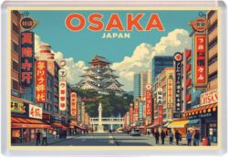 Osaka - Japan - Artistic Jumbo Fridge Magnet 26J1