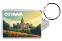 Ottawa - Canada - Artistic Double Sided Large Keyring 26C1