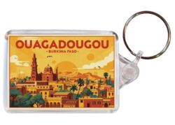 Ouagadougou - Burkina Faso - Artistic Double Sided Large Keyring 26BF1