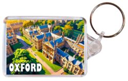Oxford - Oxfordshire - Artistic Double Sided Large Keyring 26E1
