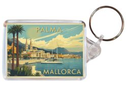 Palma - Mallorca - Artistic Double Sided Large Keyring 26S1
