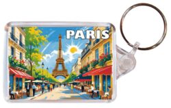 Paris - France - Artistic Double Sided Large Keyring 26F1
