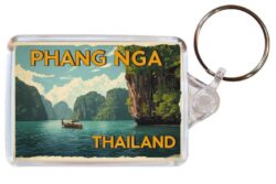 Phang Nga - Thailand - Artistic Double Sided Large Keyring 26T1