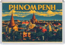 Phnon Penh - Cambodia - Artistic Jumbo Fridge Magnet 26C1
