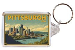 Pittsburgh - USA - Artistic Double Sided Large Keyring 26US1