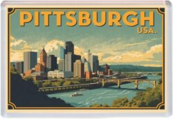 Pittsburgh - USA - Artistic Jumbo Fridge Magnet 26US1