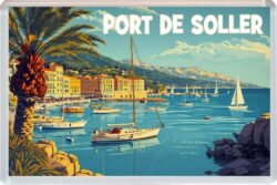 Port de Soller - Mallorca - Artistic Jumbo Fridge Magnet 26S1