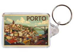 Porto - Portugal - Artistic Double Sided Large Keyring 26P1