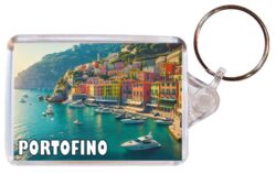 Portofino - Italy - Artistic Double Sided Large Keyring 26I1