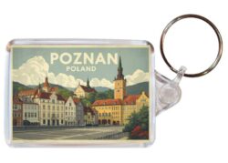 Poznan - Poland - Artistic Double Sided Large Keyring 26P1