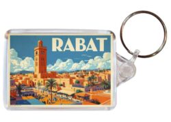 Rabat - Morocco - Artistic Double Sided Large Keyring 26M1