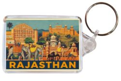Rajasthan - India - Artistic Double Sided Large Keyring 26I1