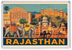 Rajasthan - India - Artistic Jumbo Fridge Magnet 26I1