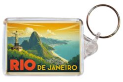 Rio de Janeiro - Brazil - Artistic Double Sided Large Keyring 26B1