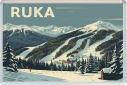 Ruka - Finland - Artistic Jumbo Fridge Magnet 26F1