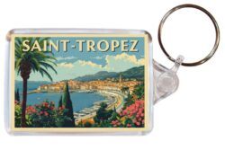 Saint-Tropez - France - Artistic Double Sided Large Keyring 26F1