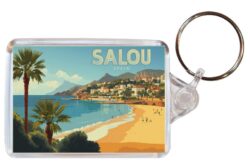 Salou - Spain - Artistic Double Sided Large Keyring 26S1