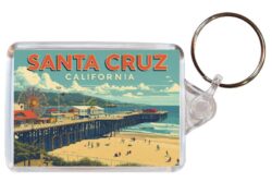 Santa Cruz - USA - Artistic Double Sided Large Keyring 26US1