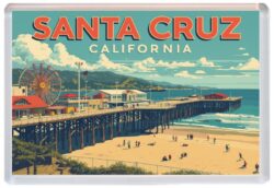 Santa Cruz - USA - Artistic Jumbo Fridge Magnet 26US1