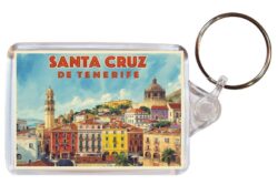 Santa Cruz de Tenerife - Artistic Double Sided Large Keyring 26S1