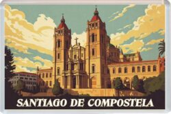 Santiago de Compostela - Spain - Artistic Jumbo Fridge Magnet 26S1