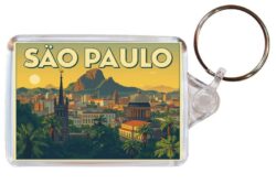 Sao Paulo - Brazil - Artistic Double Sided Large Keyring 26B1