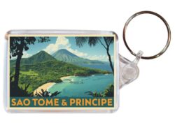 Sao Tome and Principe - Artistic Double Sided Large Keyring 26STAP1