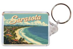 Sarasota - USA - Artistic Double Sided Large Keyring 26US1