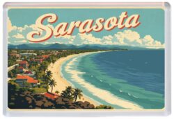 Sarasota - USA - Artistic Jumbo Fridge Magnet 26US1