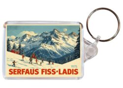 Serfaus Fiss-Ladis - Austria - Artistic Double Sided Large Keyring 26A1