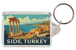 Side - Turkey - Artistic Double Sided Large Keyring 26T1
