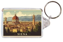 Siena - Italy - Artistic Double Sided Large Keyring 26I1