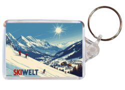 SkiWelt - Austria - Artistic Double Sided Large Keyring 26A1