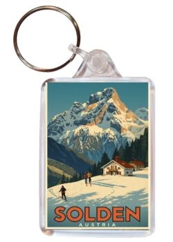 Solden - Austria - Artistic Double Sided Large Keyring 26A1